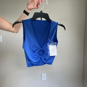 Crop top Deep V Ring Tank Top